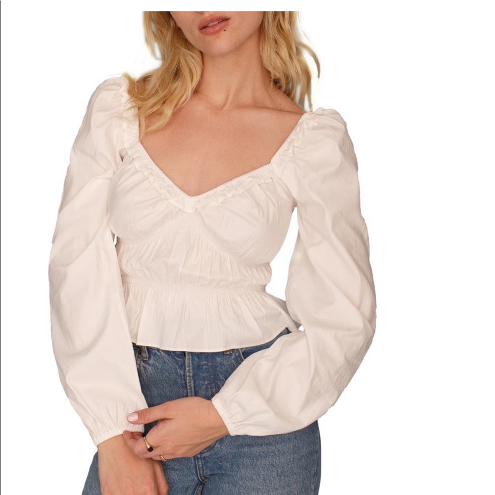 Reformation White Blouse
